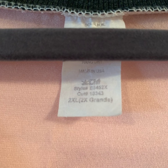 Casual Top; 2X; Pink & Dark Grey $4 - Picture 3 of 3